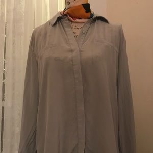 Silk button down shirt